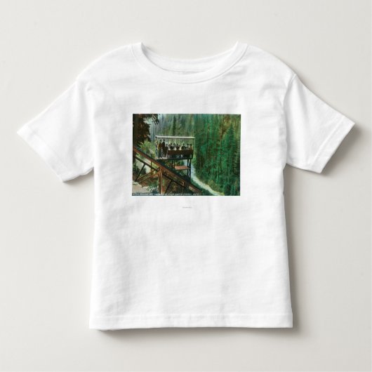 Eine landschaftliche Eisenbahn entlang dem Kleinkind T-shirt (Vorderseite)
