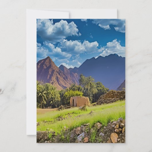 Eine Landschaftliche Landschaft der VAE Feiertagskarte (Vorderseite)