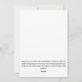 Eine Landschaftliche Landschaft der VAE Feiertagskarte (Rückseite)