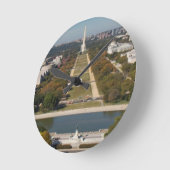 Eine Landschaftsansicht des Washington DC Runde Wanduhr (Winkel)