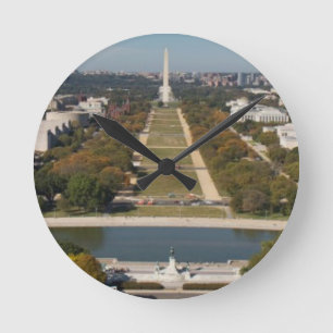 Eine Landschaftsansicht des Washington DC Runde Wanduhr