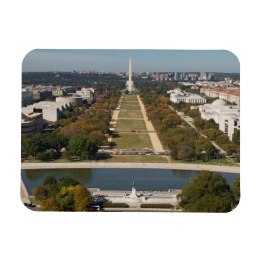 Eine Landschaftsansicht von Washington DC Magnet (Horizontal)