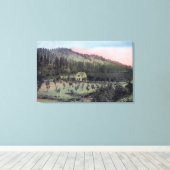 Eine Landwohnsitzlandschaft Leinwanddruck (Insitu (Holzboden))