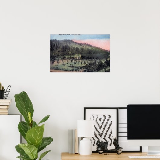 Eine Landwohnsitzlandschaft Poster (Heimbüro)