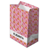 Eine lange Liebe, die Muster herbeiführt Mittlere Geschenktüte (Rückseite Schrägansicht)