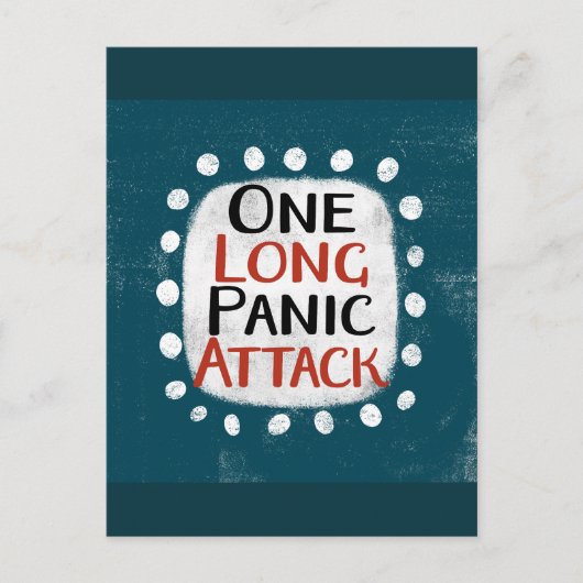 Eine lange Panikattacke auf der Postkarte (Vorderseite)