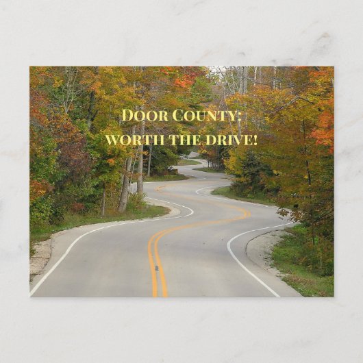 EINE LANGE STRECKE VON S-CURVES/HERBSTFARBEN/TÜR-C POSTKARTE (Vorderseite)
