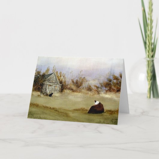 Eine lange Wartezeit-Gruß-Karte Karte (Vorderseite)