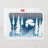 Eine lange Winternacht im vergessenen Wald - Postkarte (Vorne/Hinten)