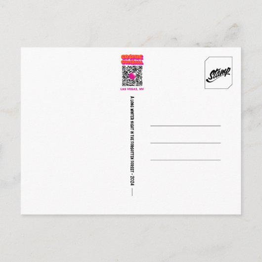 Eine lange Winternacht im vergessenen Wald - Postkarte (Rückseite)