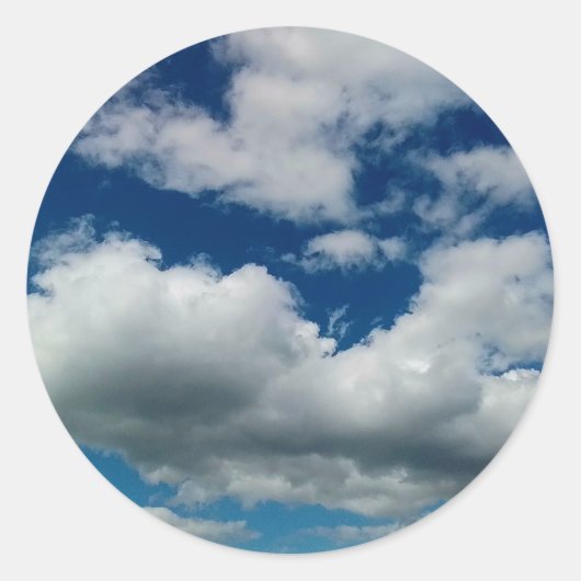 Eine lange Wolke Runder Aufkleber (Vorderseite)