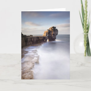 Eine lange Zeit stehend am Kanzel-Felsen Feiertagskarte