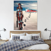 Eine lange Zuhause Leinwanddruck (Insitu (Schlafzimmer))