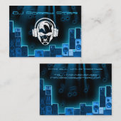 Eine Laser-Geschäftskarte coolen DJ-Logos blaue Visitenkarte (Vorne/Hinten)