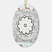 Eine lebendige afrikanische Kultur: Eine rosa und Keramikornament (Links)