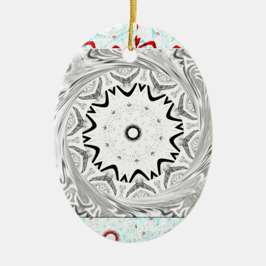 Eine lebendige afrikanische Kultur: Eine rosa und Keramikornament (Vorne)