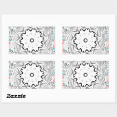 Eine lebendige afrikanische Kultur: Eine rosa und  Rechteckiger Aufkleber (Blatt)