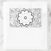 Eine lebendige afrikanische Kultur: Eine rosa und  Rechteckiger Aufkleber (Tasche)