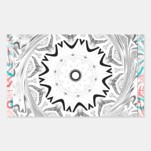 Eine lebendige afrikanische Kultur: Eine rosa und  Rechteckiger Aufkleber (Vorderseite)