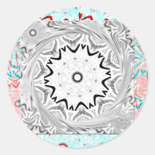 Eine lebendige afrikanische Kultur: Eine rosa und  Runder Aufkleber