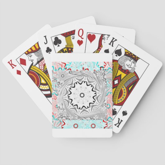 Eine lebendige afrikanische Kultur: Eine rosa und  Spielkarten (Rückseite)