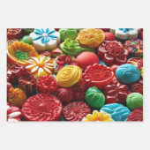 Eine lebendige Auswahl an Blume Geschenkpapier Set (Vorderseite 3)