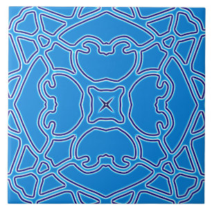 Eine lebendige, blaue, klassische Keramik Fliese