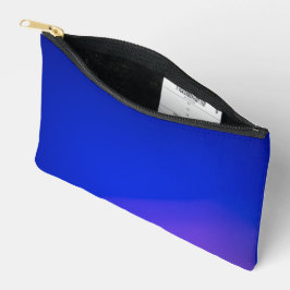 Eine lebendige blaue Reißverschlusstasche mit eine Zubehörtasche