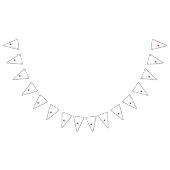 Eine lebendige Blume aus rotem Mohn mit zarten Blü Wimpelkette (Alle)