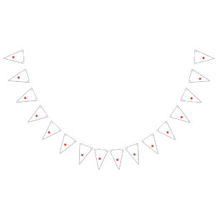 Eine lebendige Blume aus rotem Mohn mit zarten Blü Wimpelkette