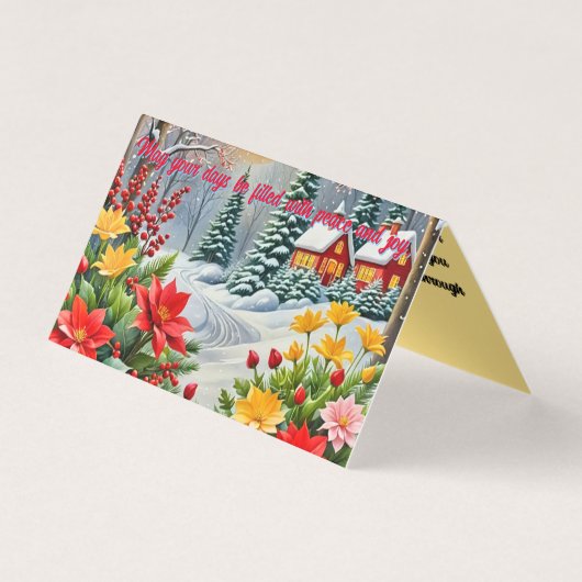 Eine lebendige Blumengarten Weihnachtskarte (Vorderseite)