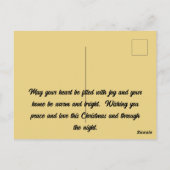 Eine lebendige Blumengarten Weihnachtskarte Postkarte (Rückseite)