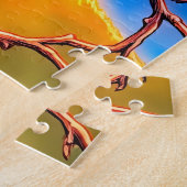 Eine lebendige, fantastische Vogelkinderin Puzzle (Seite)