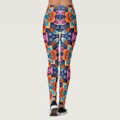 Eine lebendige, farbenfrohe Leggings "Ratti_Creati (Rückseite)