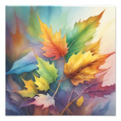 Eine lebendige Feier des Herbstblattes Fotodruck (Vorne)
