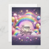 Eine lebendige Geburtstagskarte" Postkarte (Vorne/Hinten)