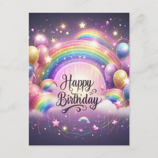 Eine lebendige Geburtstagskarte" Postkarte (Vorderseite)