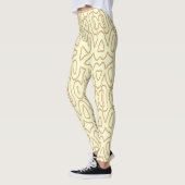 Eine lebendige gelbe Farbe "Ratti_Creative_Arts" Leggings (Links)