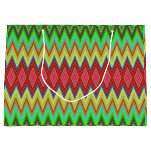 Eine lebendige Geschenktasche mit einem auffällige Große Geschenktüte (Vorderseite)