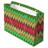 Eine lebendige Geschenktasche mit einem auffällige Große Geschenktüte (Rückseite Schrägansicht)