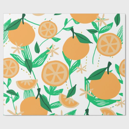 Eine lebendige Harmonie von Jazz und Orange Geschenkpapier (Flach)