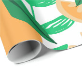 Eine lebendige Harmonie von Jazz und Orange Geschenkpapier (Rolleneckpunkt)