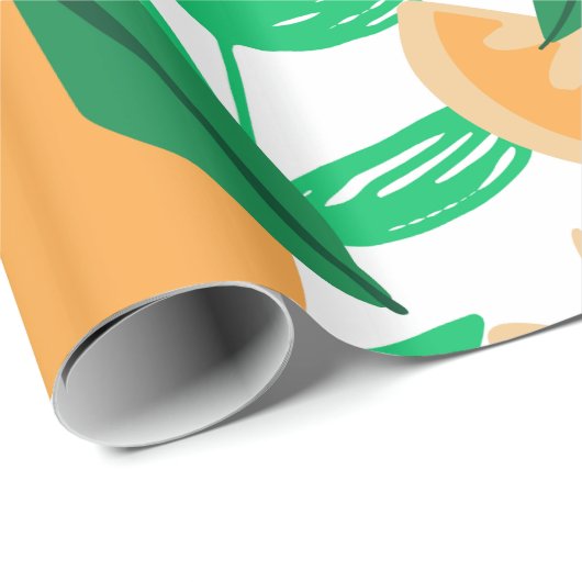 Eine lebendige Harmonie von Jazz und Orange Geschenkpapier (Rolleneckpunkt)