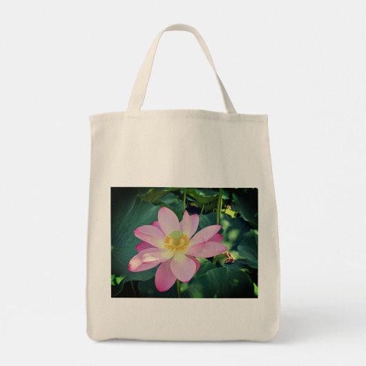 Eine lebendige Lotus-Blume Tragetasche (Rückseite)