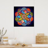 Eine lebendige Mandala Poster (Küche)
