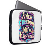 Eine lebendige Reise in Freiheit und Freude Laptopschutzhülle (Vorne Rechts)