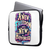 Eine lebendige Reise in Freiheit und Freude Laptopschutzhülle (Vorderseite Links)