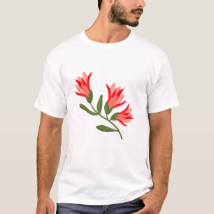 Eine lebendige rote Blume Illustration: Ein Atembe T-Shirt
