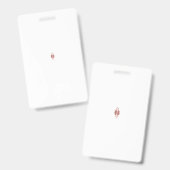 Eine lebendige rote Grafik mit kreativer Blüte Ausweis (Front & Back)