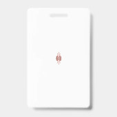 Eine lebendige rote Grafik mit kreativer Blüte Ausweis (Back)